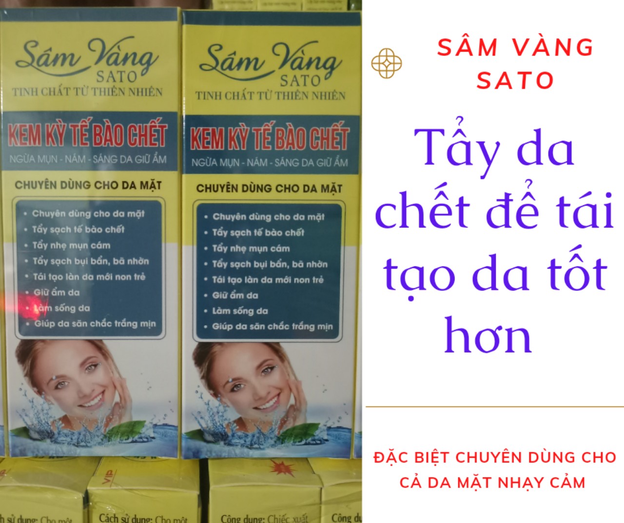 Lý do nên dùng tẩy tế bào chết SÂM VÀNG SATO thường xuyên ? sự khác biệt tẩy tế bào chết da mặt VÀ tẩy tế bào chết toàn thân ? 