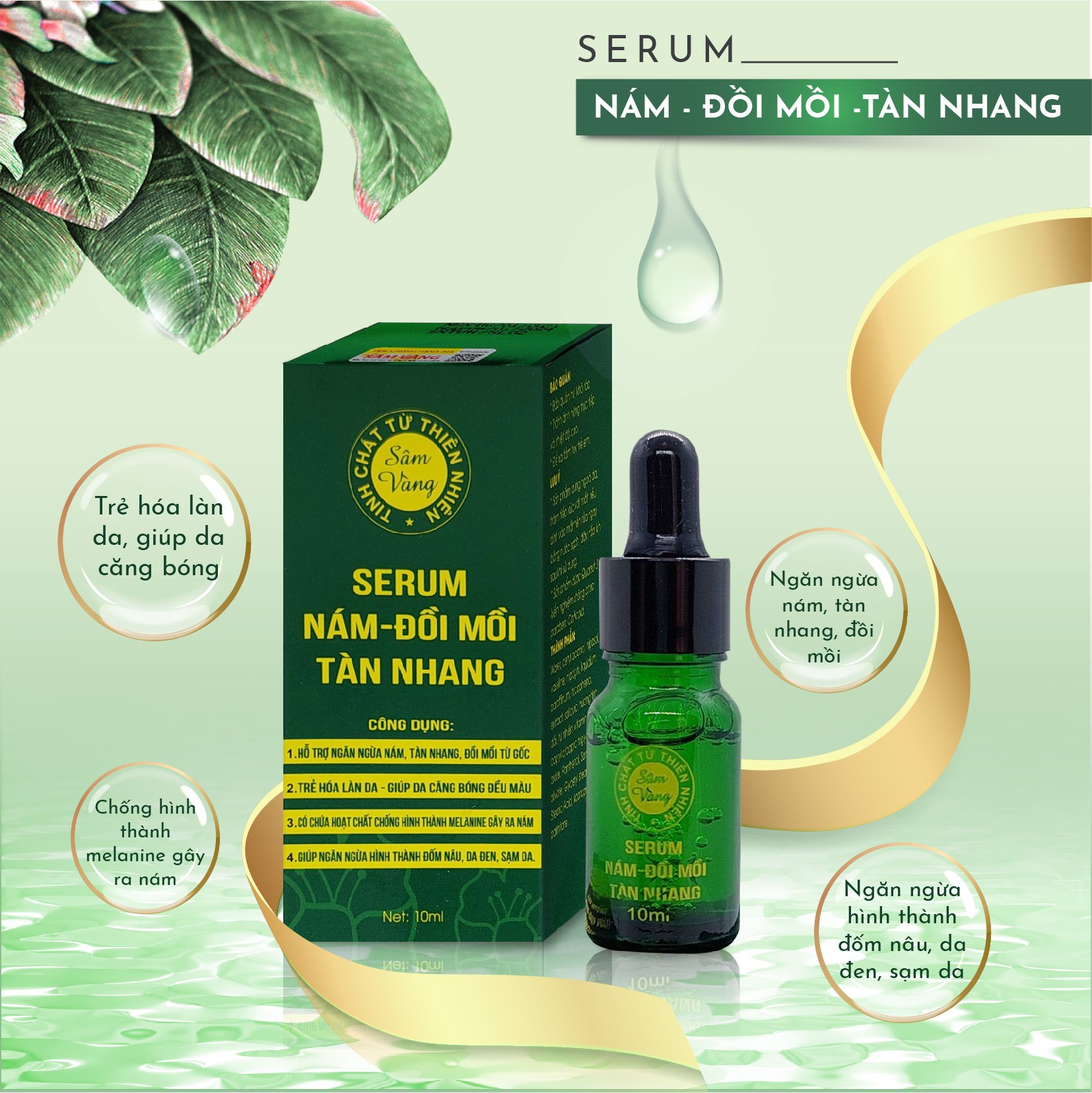 SERUM THẢO DƯỢC SÂM VÀNG SATO NÁM TÀN NHANG ĐỒI MỒI CÁCH SỬ DỤNG ĐẠT HIỆU QUẢ CAO 