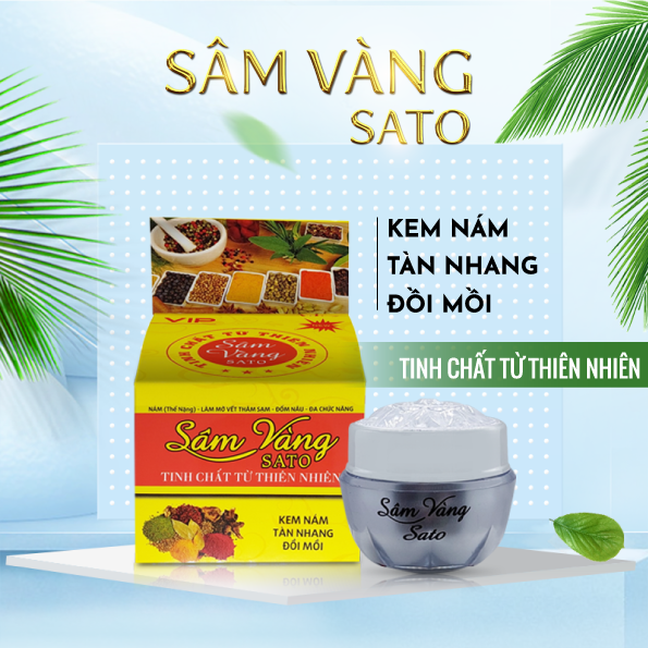 sâm  Vàng Kem Nám Thể Nặng - Tàn Nhang - Đồi Mồi - Đốm Nâu 15gr 