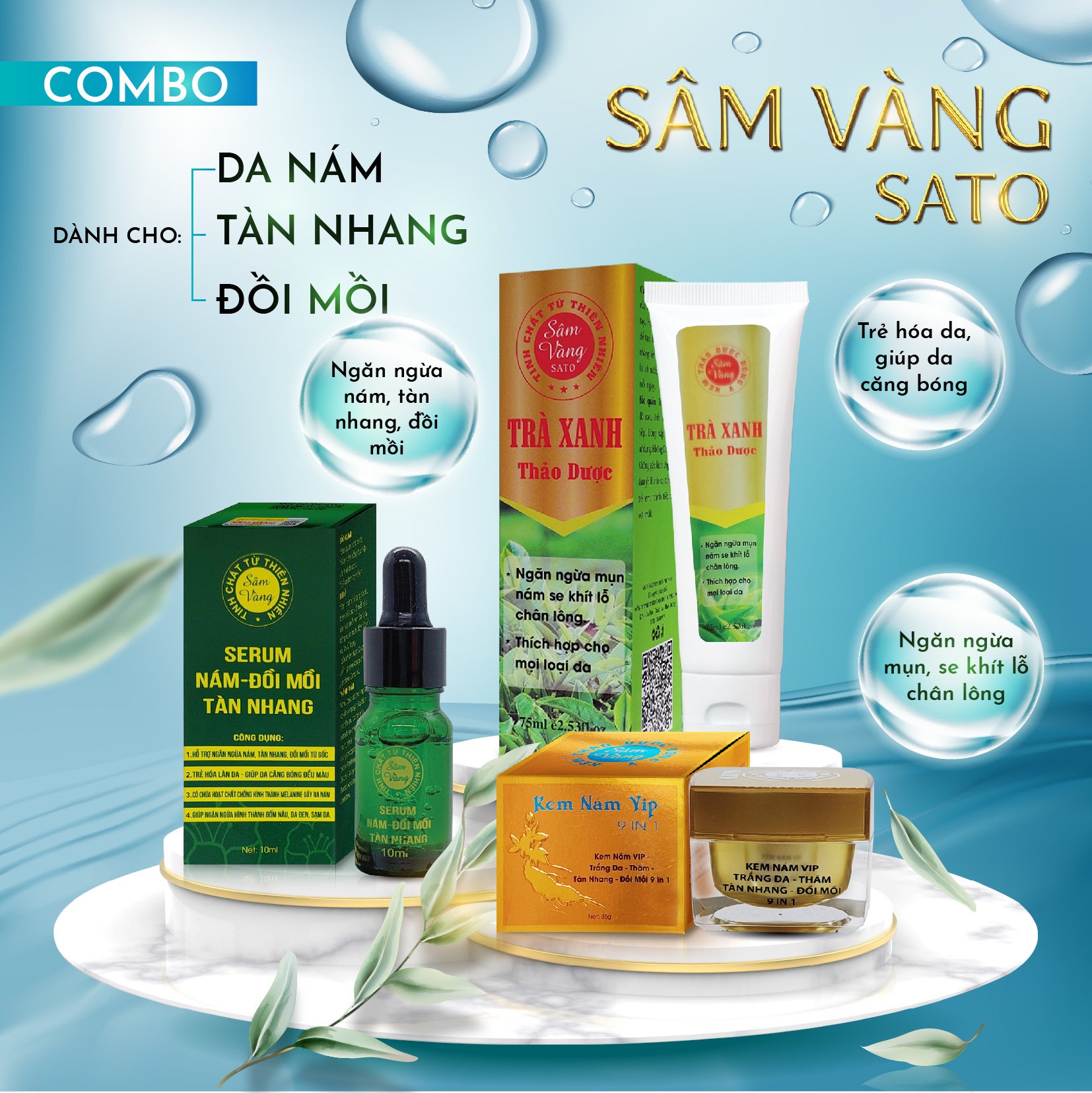 Combo Chuyên Sâu Dành Cho Da Nám - Tàn Nhang - Đồi Mồi