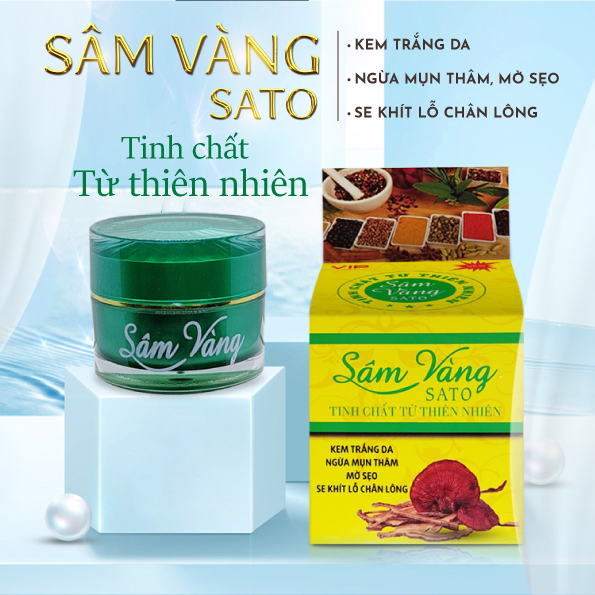 Sâm Vàng Kem Trắng Da - Mờ Sẹo - Se Khít Lỗ Chân Lông