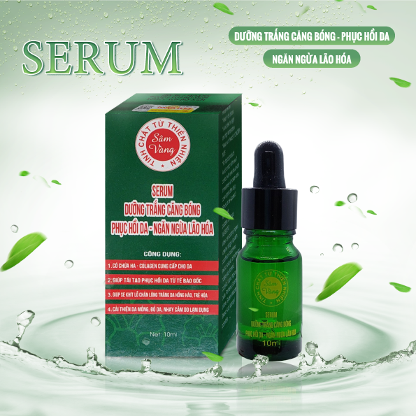 sâm vàng - Serum Dưỡng Trắng Da Căng Bóng Phục Hồi Da - Ngăn Ngừa Lão Hóa